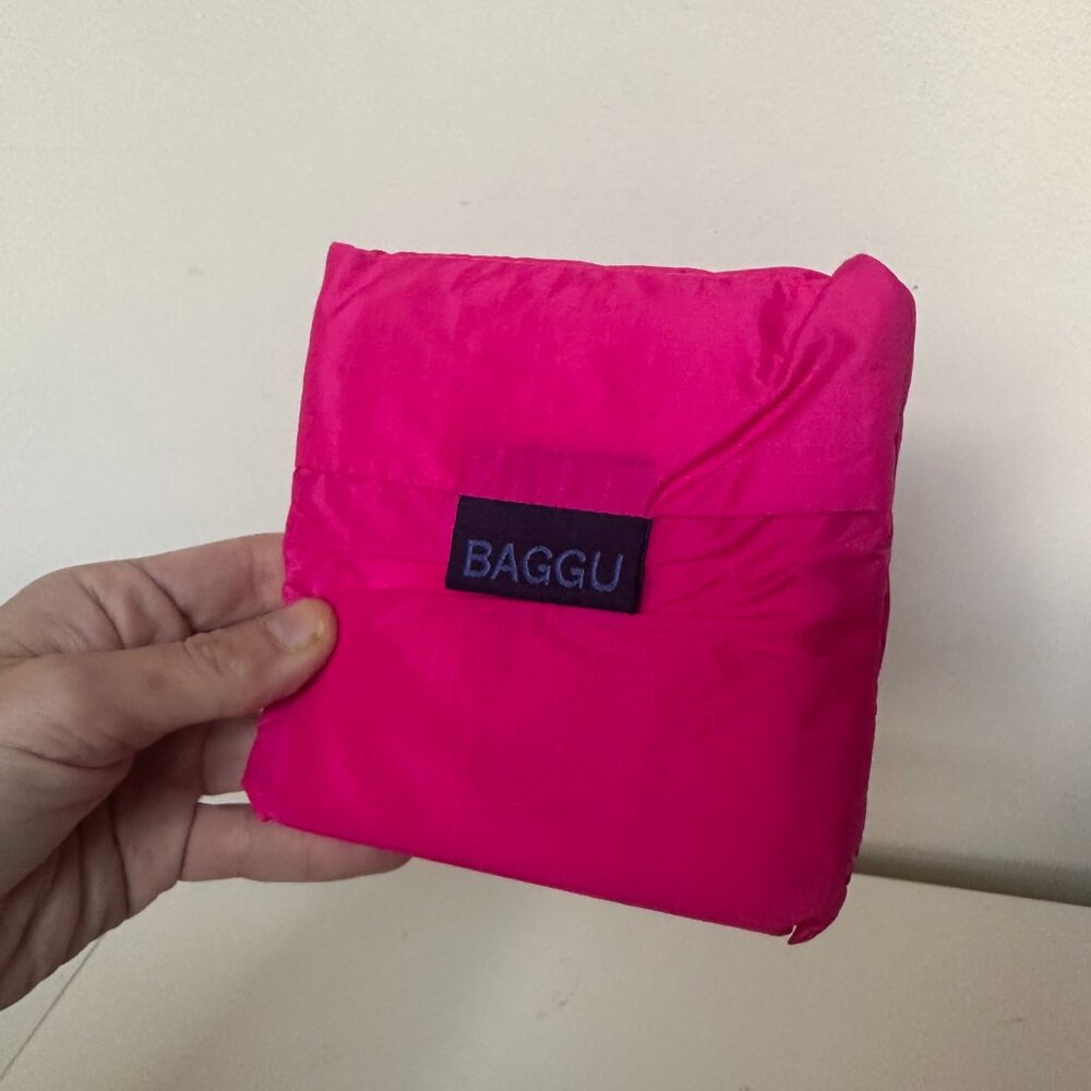 BAGGU Standard Reusable Foldable Shopping Bag - Pink 'Primrose' NWOT - Picture 4 of 5